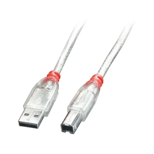 Lindy CABLE USB2 A-B 2M/TRANSPARENT 41753 LINDY