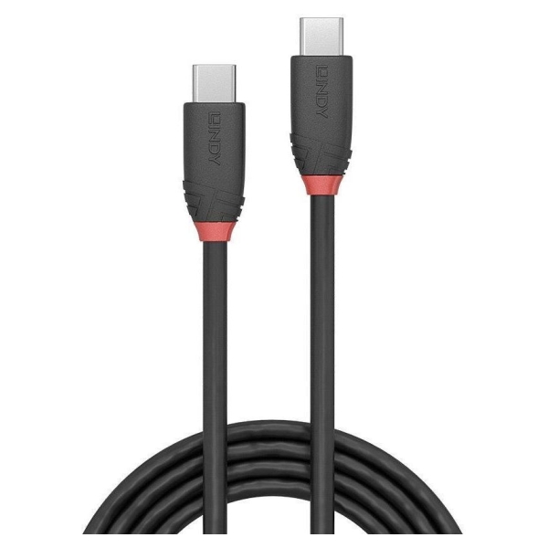 Lindy CABLE USB3.2 C-C 0.5M/BLACK 36905 LINDY