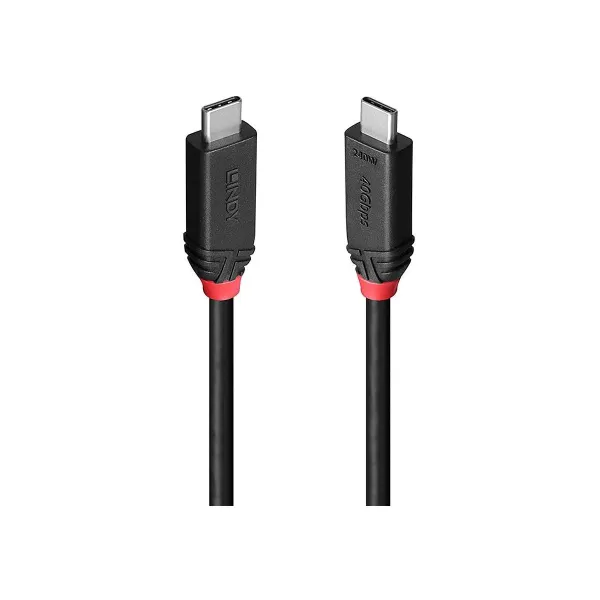 Lindy CABLE USB4 240W TYPE C 0.5M/BLACK LINE 37000 LINDY