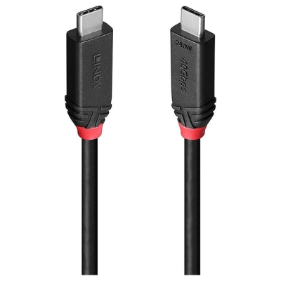 Lindy CABLE USB4 240W TYPE C 1M/BLACK LINE 37001 LINDY