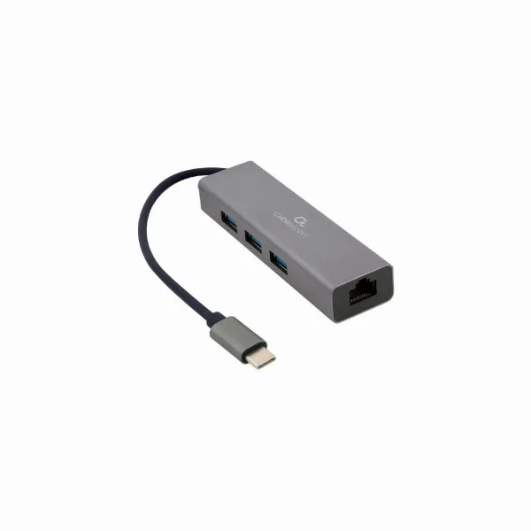 Gembird I/O ADAPTER USB-C TO LAN RJ45/USB HUB A-CMU3-LAN-01 GEMBIRD