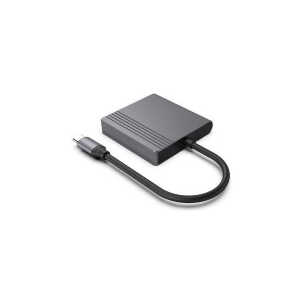 Gembird USB-C adapter to HDMI+DP 4K 60Hz black