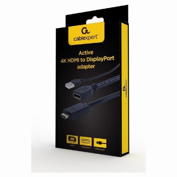 Gembird I/O ADAPTER HDMI TO DP/BLACK A-HDMIM-DPF-01 GEMBIRD