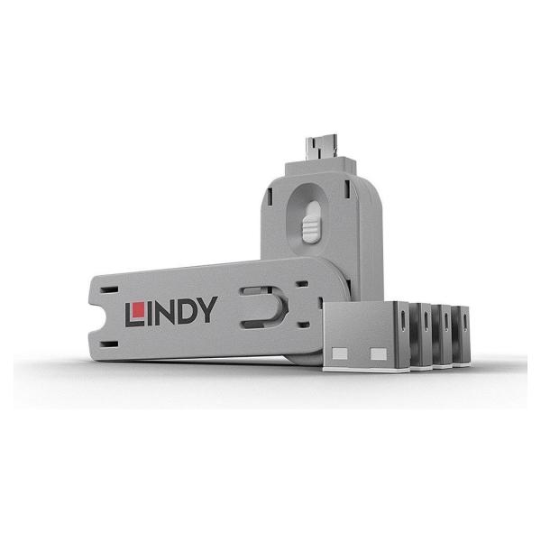 Lindy USB PORT BLOCKER 4PACK/WHITE 40454 LINDY