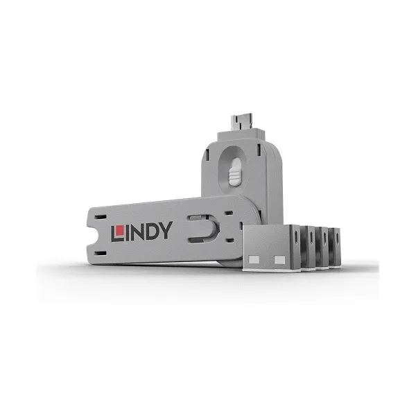 Lindy USB PORT BLOCKER 4PACK/WHITE 40454 LINDY