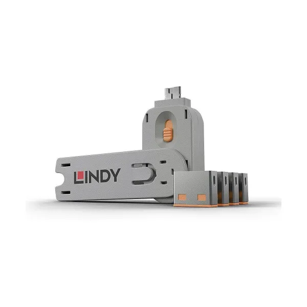Lindy USB PORT BLOCKER 4PACK/ORANGE 40453 LINDY