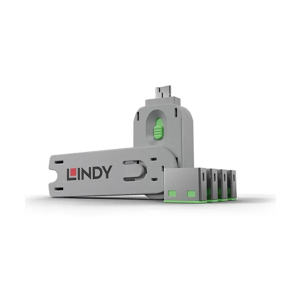 Lindy USB PORT BLOCKER 4PACK/GREEN 40451 LINDY