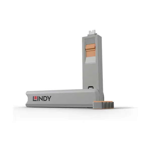 Lindy USB PORT TYPE-C BLOCKER 4PACK/ORANGE 40428 LINDY