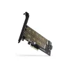 Axagon PCI-Express x4 adapter to connect up to two M.2 disks to a computer | PCEM2-D