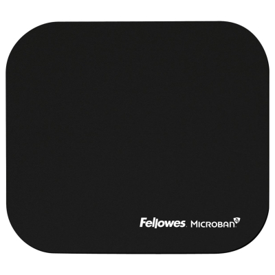 Fellowes MOUSE PAD MICROBAN/BLACK 5933907 FELLOWES