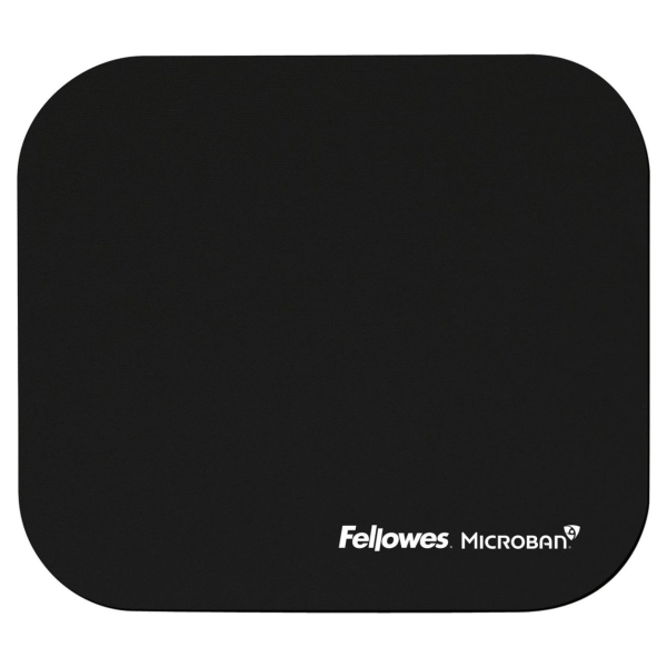 Fellowes MOUSE PAD MICROBAN/BLACK 5933907 FELLOWES