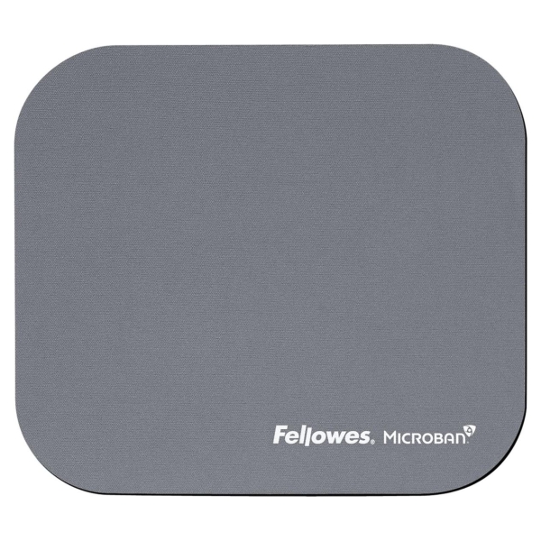 Fellowes MOUSE PAD MICROBAN/SILVER 5934005 FELLOWES