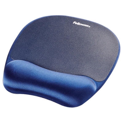 Fellowes | Foam mouse pad with wrist support | Mouse pad with wrist pillow | 202 x 235 x 25 mm | Sapphire