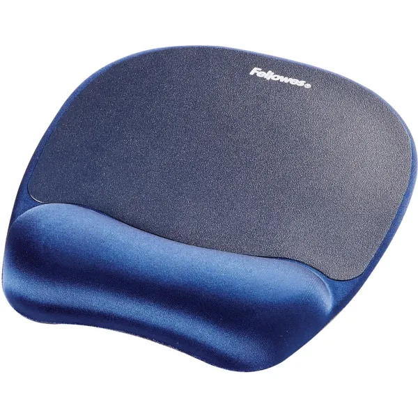 Fellowes | Foam mouse pad with wrist support | Mouse pad with wrist pillow | 202 x 235 x 25 mm | Sapphire