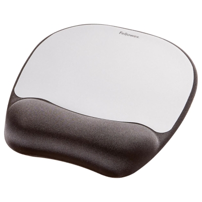 Fellowes MOUSE PAD MEMORY FOAM/SILVER STREAK 9175801 FELLOWES