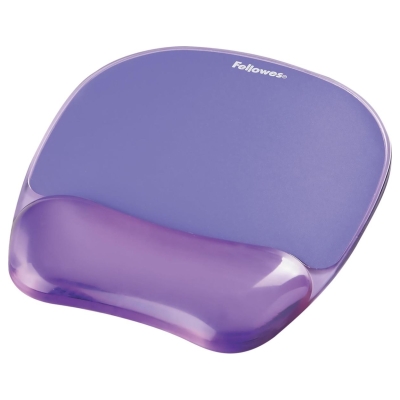 Fellowes MOUSE PAD CRYSTAL GEL/PURPLE 9144104 FELLOWES