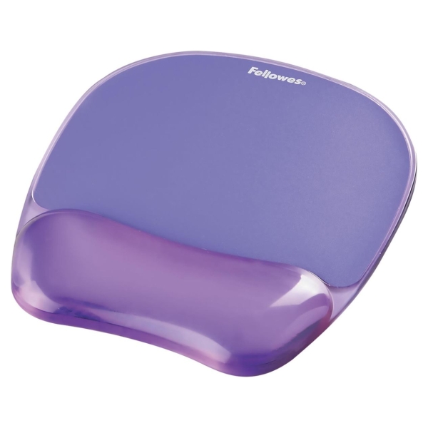 Fellowes MOUSE PAD CRYSTAL GEL/PURPLE 9144104 FELLOWES