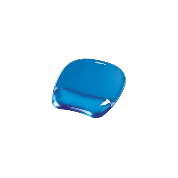 Fellowes | Mouse pad with wrist support CRYSTAL | Mouse pad with wrist pillow | 230 x 202 x 32 mm | Blue