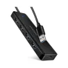 Axagon HUE-C1A 4x USB3.2 Gen 1 Travel hub, USB-C power IN, w. 20cm Type-A cable