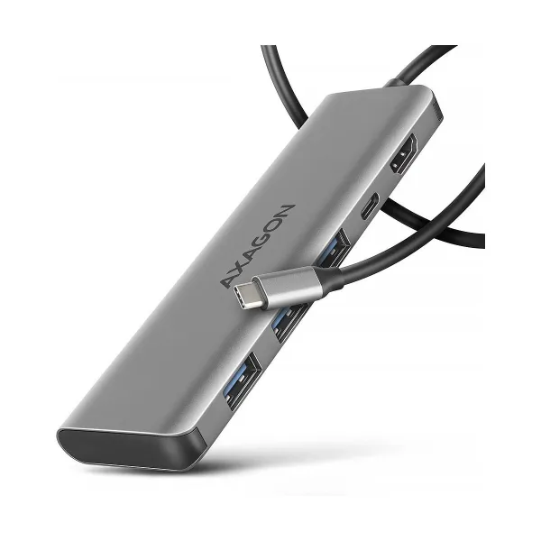 Axagon HMC-5H USB-C 3.2 Gen 1 hub, 3x USB-A, 4K HDMI, PD 100W, 100cm USB-C cable