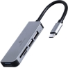 Gembird I/O HUB USB-C 3PORT+CR/UHB-CM-CRU3P1U2P2-01 GEMBIRD