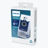 Philips s-bag Vacuum cleaner bags FC8021/03 4 x dust bags One standard fits all 50% longer lifetime 15% more capacity / FC8021/0