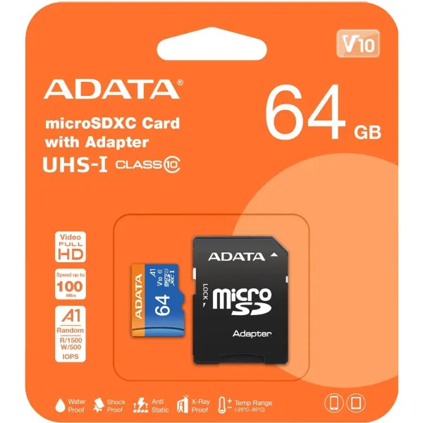 A-Data ADATA 64GB Micro SDXC V10 85MB/s Ad.