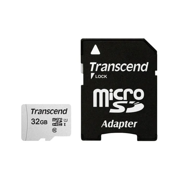 Transcend MEMORY MICRO SDHC 32GB W/ADAPT/C10 TS32GUSD300S-A TRANSCEND