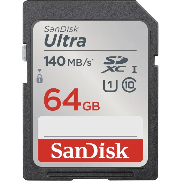 Sandisk Ultra 64GB SDXC Memory Card 140MB/s