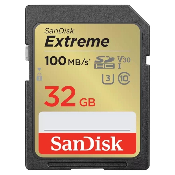 Sandisk Extreme 32GB Memory Card up to 100MB/s, UHS-I, Class 10, U3, V30