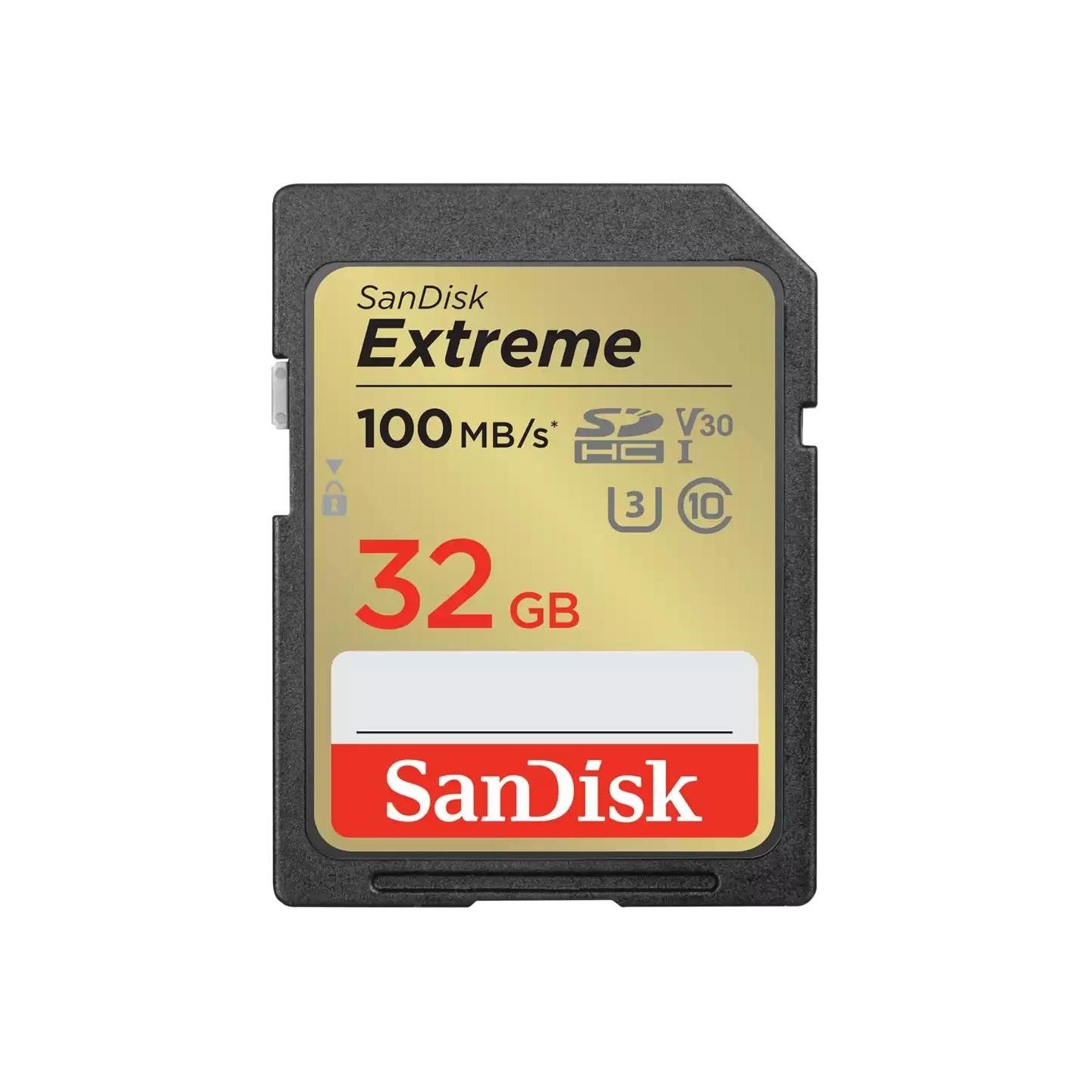 Sandisk Extreme 32GB Memory Card up to 100MB/s, UHS-I, Class 10, U3, V30