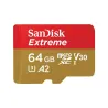 Sandisk Extreme microSDXC 64GB + SD Adapter + 1 year RescuePRO Deluxe up to 170MB/s & 80MB/s Read/Write speeds A2 C10 V30 UHS-I 