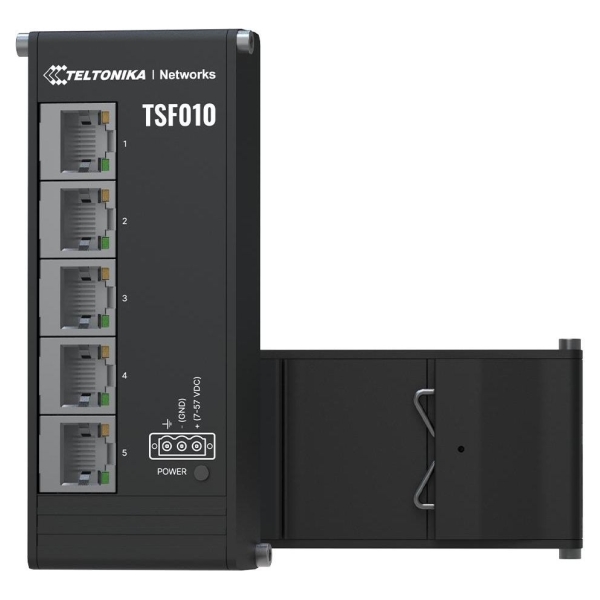 Teltonika Switch|TELTONIKA|Switch type Unmanaged|Form factor DIN rail|5xRJ-45 ports|RJ-45 Ports Type Fast Ethernet (10/100)|5xFa
