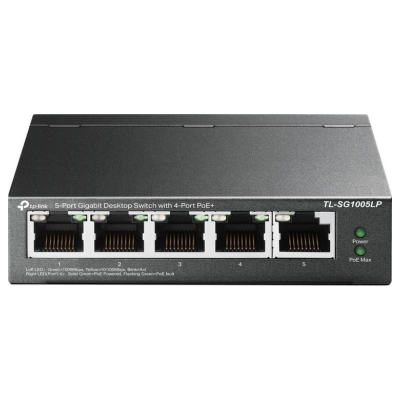 Tp-Link Switch|TP-LINK|Desktop/pedestal|5x10Base-T / 100Base-TX / 1000Base-T|PoE ports 1|TL-SG1005LP