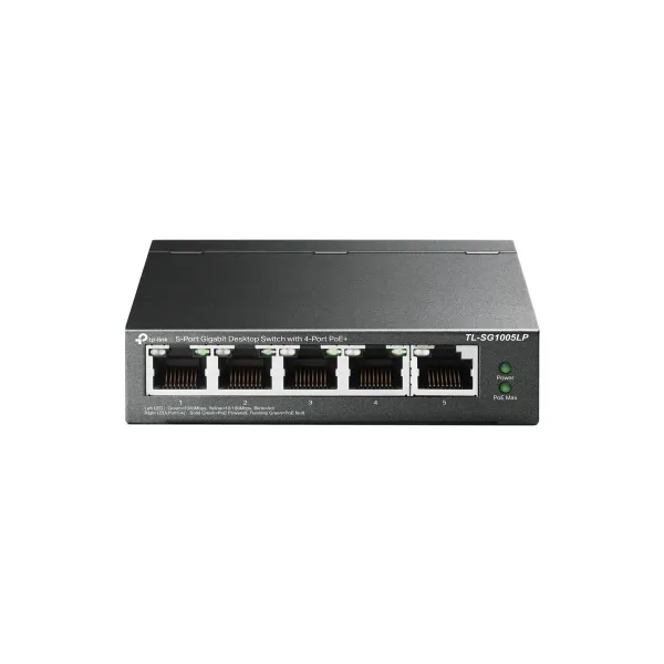 Tp-Link Switch|TP-LINK|Desktop/pedestal|5x10Base-T / 100Base-TX / 1000Base-T|PoE ports 1|TL-SG1005LP