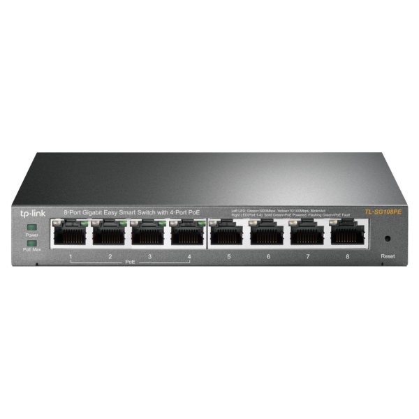 Tp-Link Switch|TP-LINK|PoE ports 4|TL-SG108PE
