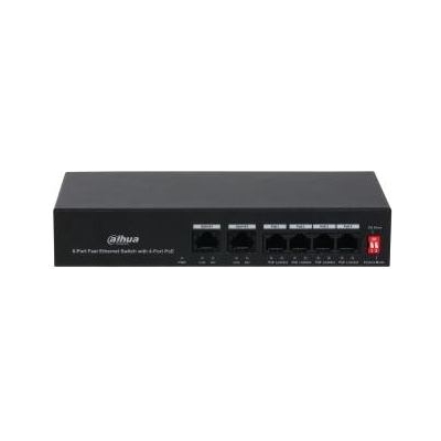 Dahua Switch|DAHUA|PFS3006-4ET-36|PoE ports 4|36 Watts|DH-PFS3006-4ET-36
