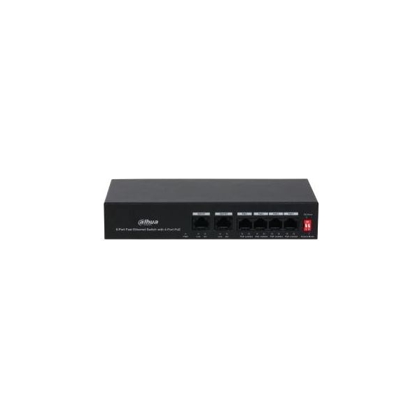 Dahua Switch|DAHUA|PFS3006-4ET-36|PoE ports 4|36 Watts|DH-PFS3006-4ET-36