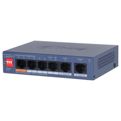 Dahua Switch|DAHUA|DH-CS4006-4ET2GT-60|Switch layer L2|2xRJ-45 ports|RJ-45 Ports Type Fast Ethernet (10/100)|4xGigabit Ethernet 