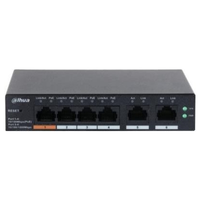 Dahua Switch|DAHUA|DH-CS4006-4ET2ET-60|Switch type Managed|Switch layer L2|6xRJ-45 ports|RJ-45 Ports Type Gigabit Ethernet (10/1