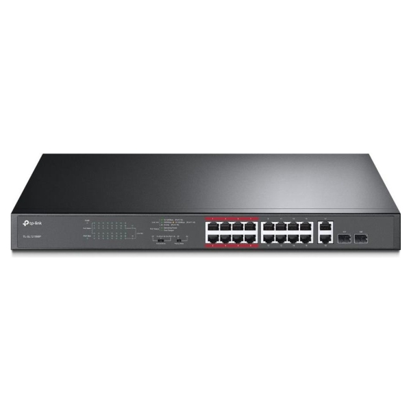 Tp-Link Switch|TP-LINK|Desktop/pedestal|16x10Base-T / 100Base-TX|2x10/100/1000BASE-T/SFP combo|PoE+ ports 16|192 Watts|TL-SL1218
