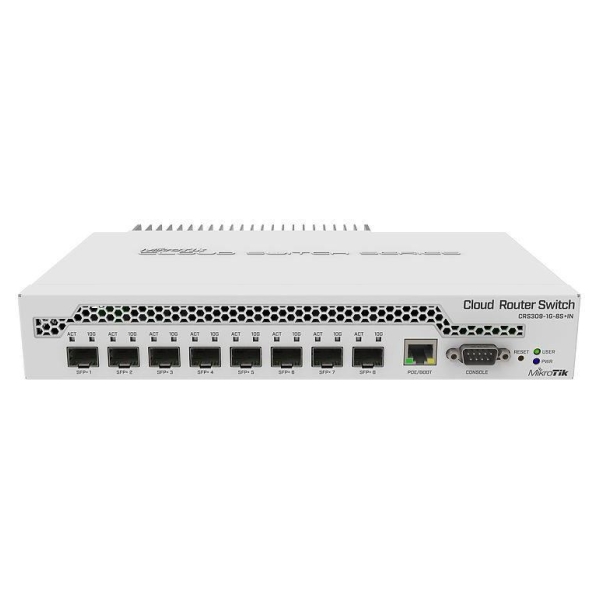 Mikrotik Switch|MIKROTIK|CRS309-1G-8S+IN|1x10Base-T / 100Base-TX / 1000Base-T|8xSFP+|CRS309-1G-8S+IN