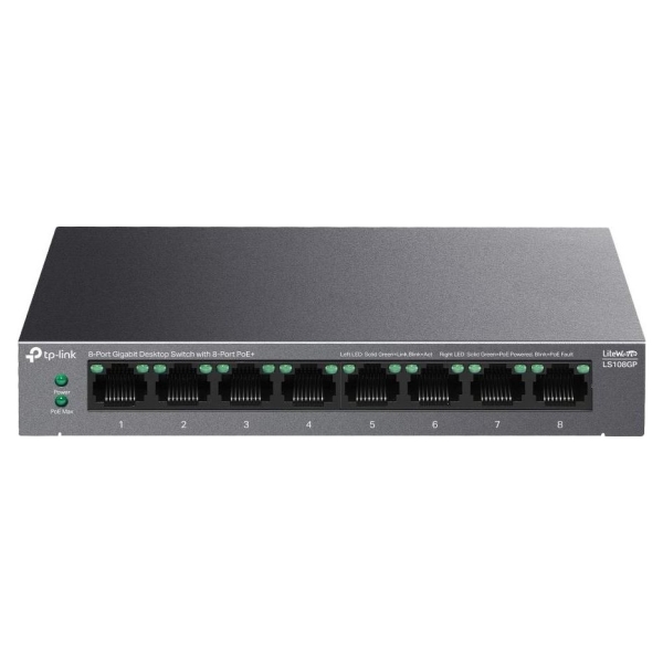 Tp-Link Switch|TP-LINK|LS108GP|PoE+ ports 8|LS108GP