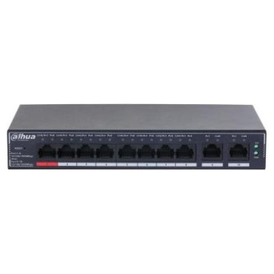 Dahua Switch|DAHUA|DH-SG4010P|Switch layer L2|10xRJ-45 ports|RJ-45 Ports Type Gigabit Ethernet (10/100/1000)|8xPower over Ethern