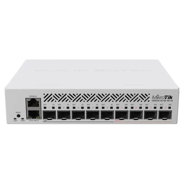 Mikrotik Switch|MIKROTIK|CRS310-1G-5S-4S+IN|Type L3|PoE ports 1|CRS310-1G-5S-4S+IN