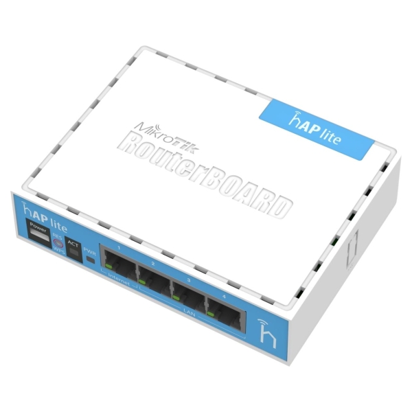 Mikrotik | hAP Lite Classic | RB941-2nD | 802.11n | 10/100 Mbit/s | Ethernet LAN (RJ-45) ports 4 | Mesh Support No | MU-MiMO No 