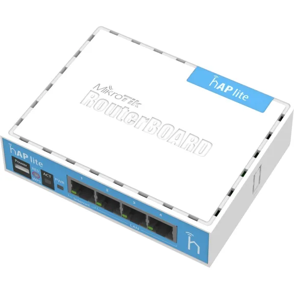 Mikrotik | hAP Lite Classic | RB941-2nD | 802.11n | 10/100 Mbit/s | Ethernet LAN (RJ-45) ports 4 | Mesh Support No | MU-MiMO No 