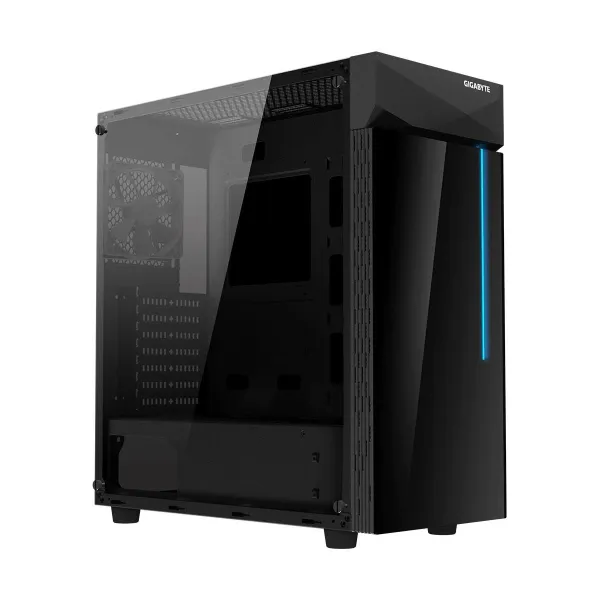 Gigabyte Case|GIGABYTE|C200 GLASS|MidiTower|Not included|ATX|MicroATX|MiniITX|Colour Black|GB-C200G