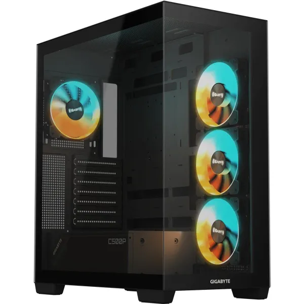Gigabyte Case|GIGABYTE|GB-C500P ST|MidiTower|Case product features Transparent panel|ATX|MicroATX|MiniITX|Colour Black|GB-C500PS