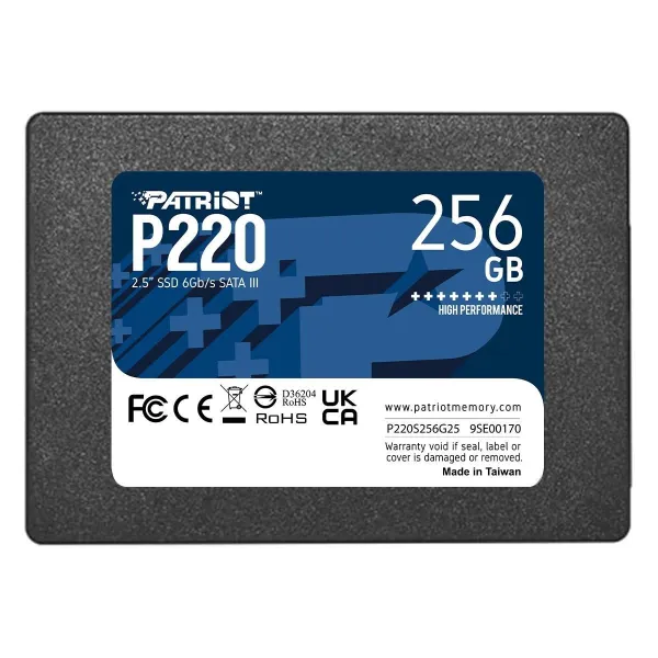 Patriot SSD drive P220 256GB 550/480 MB/s SATA III 2.5